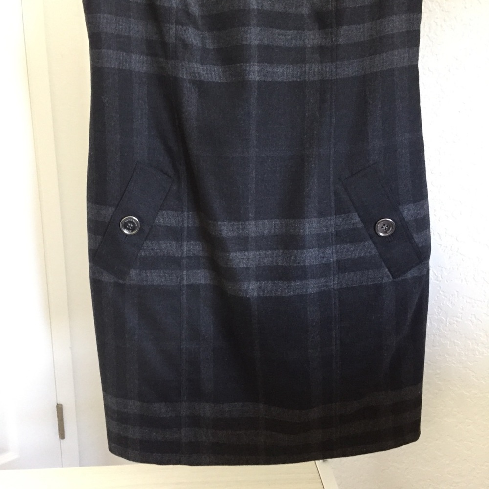 Burberry gray check shift wool dress - Picture 5 of 13